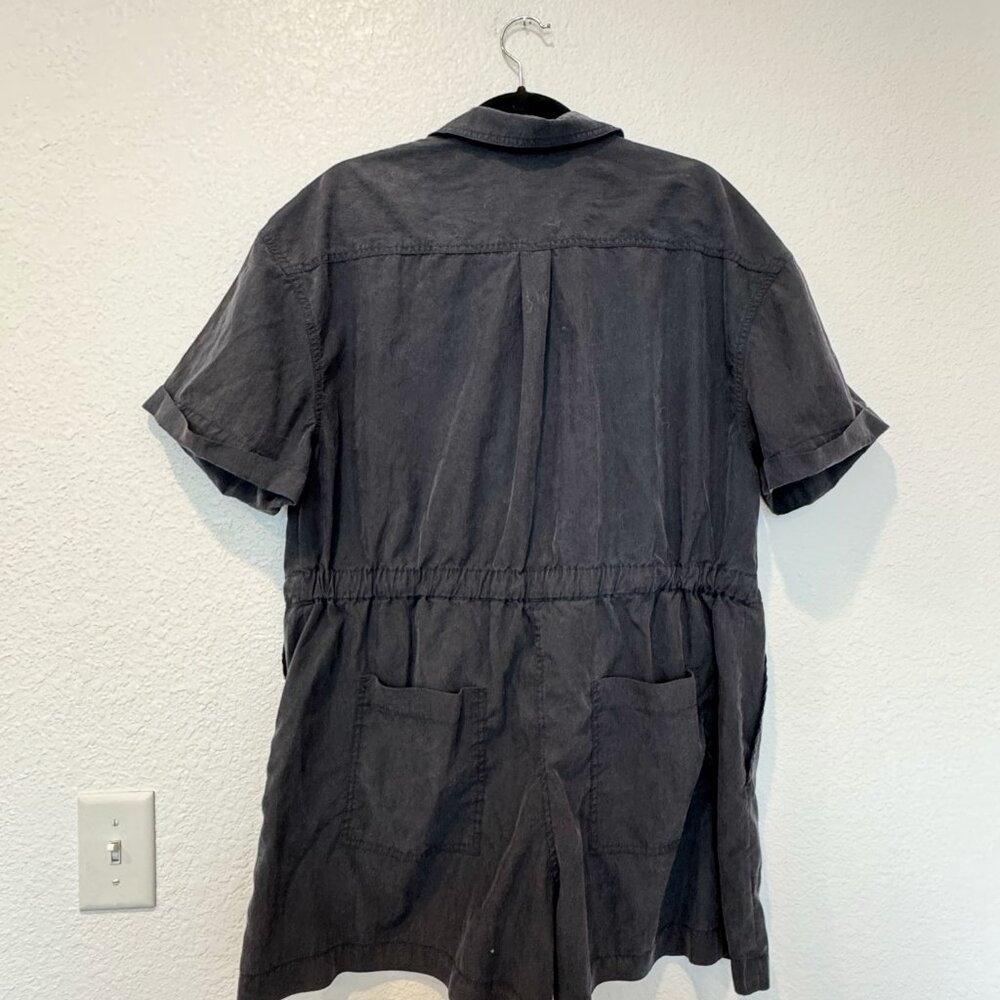 Gap Black Grey V Neck Collared Lightweight Utilit… - image 3